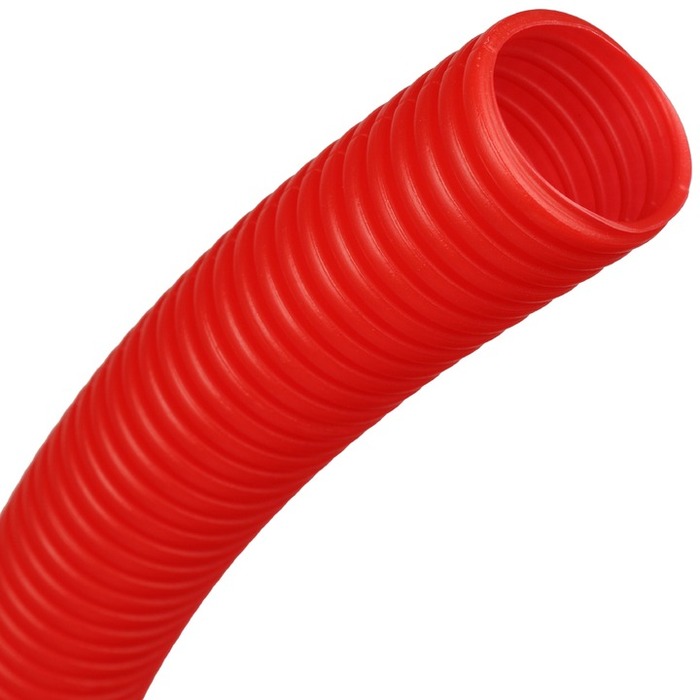 Труба гофрированная для труб 25 мм красная 30 м